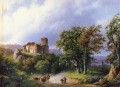 Néerlandais 1803 à 1862 Le Ruined Castle Pays Bas paysage Barend Cornelis Koekkoek